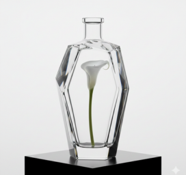 Midnight Spice perfume bottle with black cap and gold label on a dark background