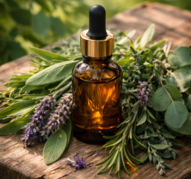 Midnight Spice perfume bottle with black cap and gold label on a dark background